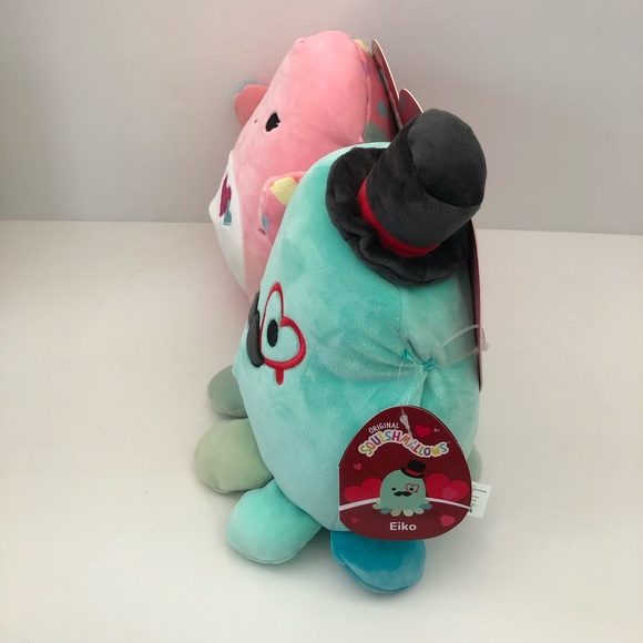 Squishmallows Valentine's Day EIKO Octopus & SAXA Stingray 8" Plush (Set of 2) - Picture 3 of 10